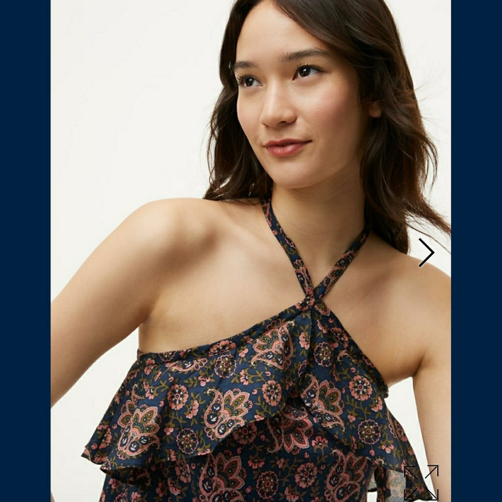 SOLD🎈NWT LOFT Paisley Ruffle Halter